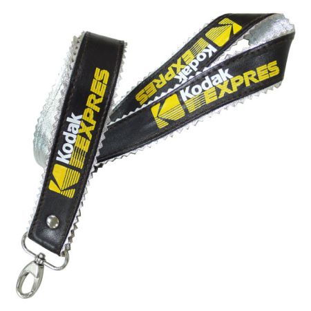 PU leather lanyard (silver) - PU leather lanyard (silver)
