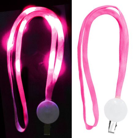 Lanyards LED personalizados - Lanyard LED iluminado con clip