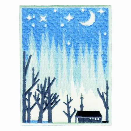 Patchs de broderie lumineux dans le noir