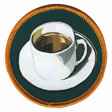 écusson imprimé par sublimation de café personnalisé