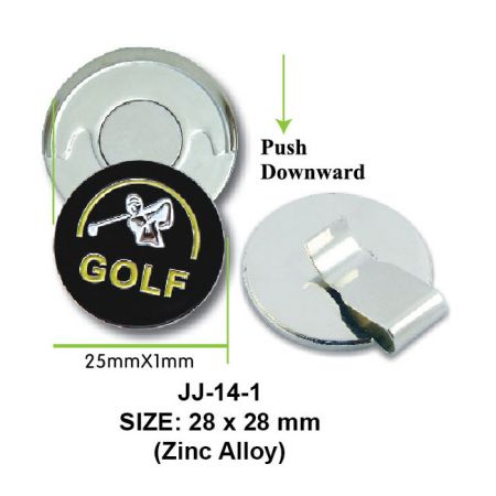 Clipes de chapéu de golfe personalizados e marcadores de bola