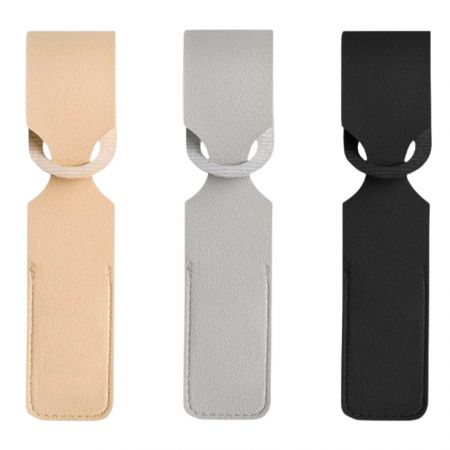 Etichette per bagagli in pelle progettate in un pezzo in una varietà di colori