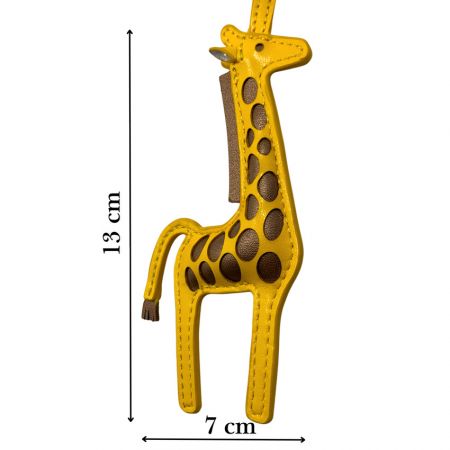 Dimension des Giraffenleder-Geldbeutels