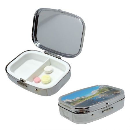 Metal Pill Box - metal pill box with customization option
