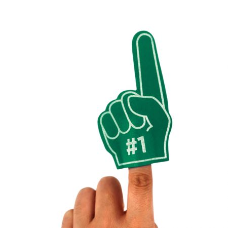 Grüner Mini-Schaumstofffinger
