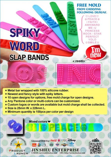 Spidse silikone slap bånd