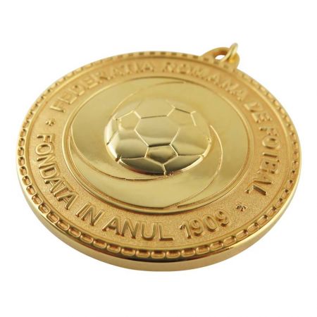 カスタム金メッキサッカーメダル