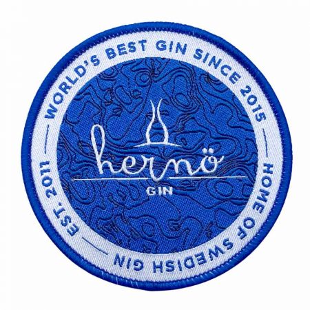 Runde gewebte Patches - Individuell gewebter Logo-Patch für Gin