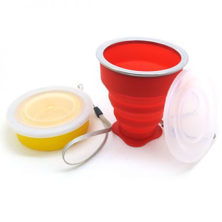 Cốc Nước Silicone Di Động Gập Lại - Cốc Silicone Di Động Ngoài Trời