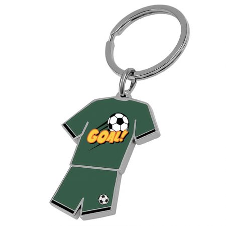 Llavero de fútbol personalizado con diseño de logo corporativo
