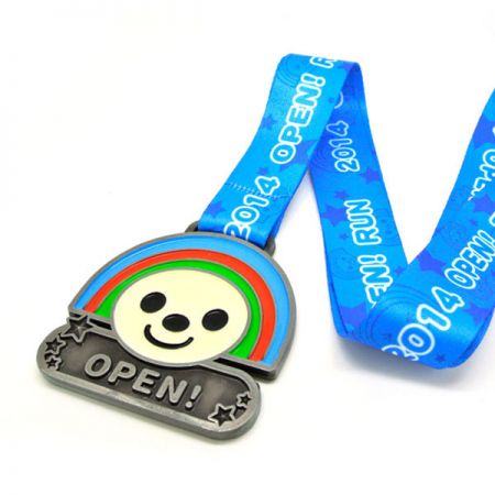 medaglia sportiva in smalto morbido con conio