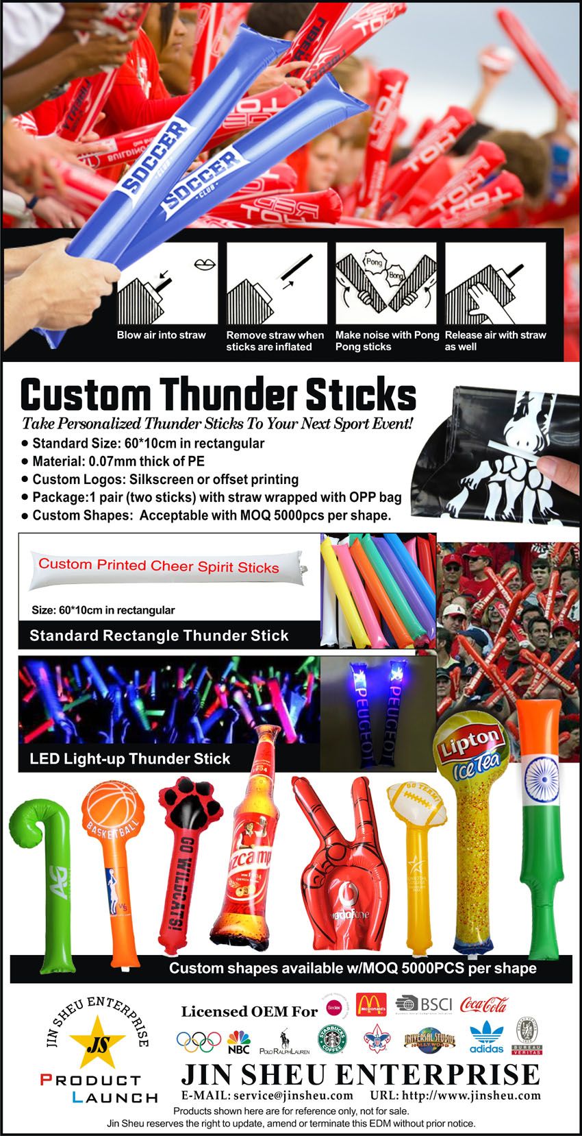 One-stop supplier of high-quality custom thunder sticks