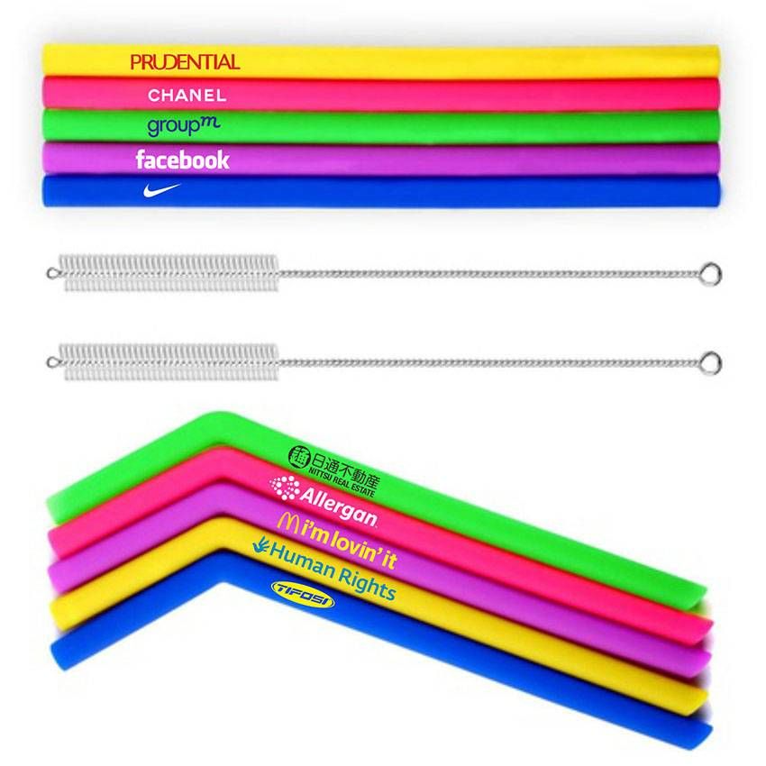 Silicone drinking straws