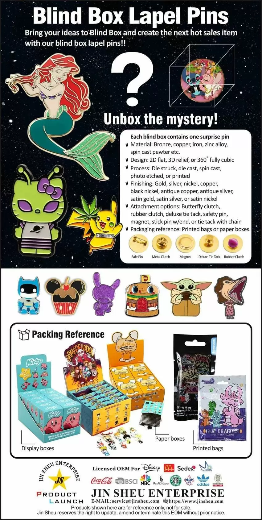 Pin de esmalte misterioso personalizado