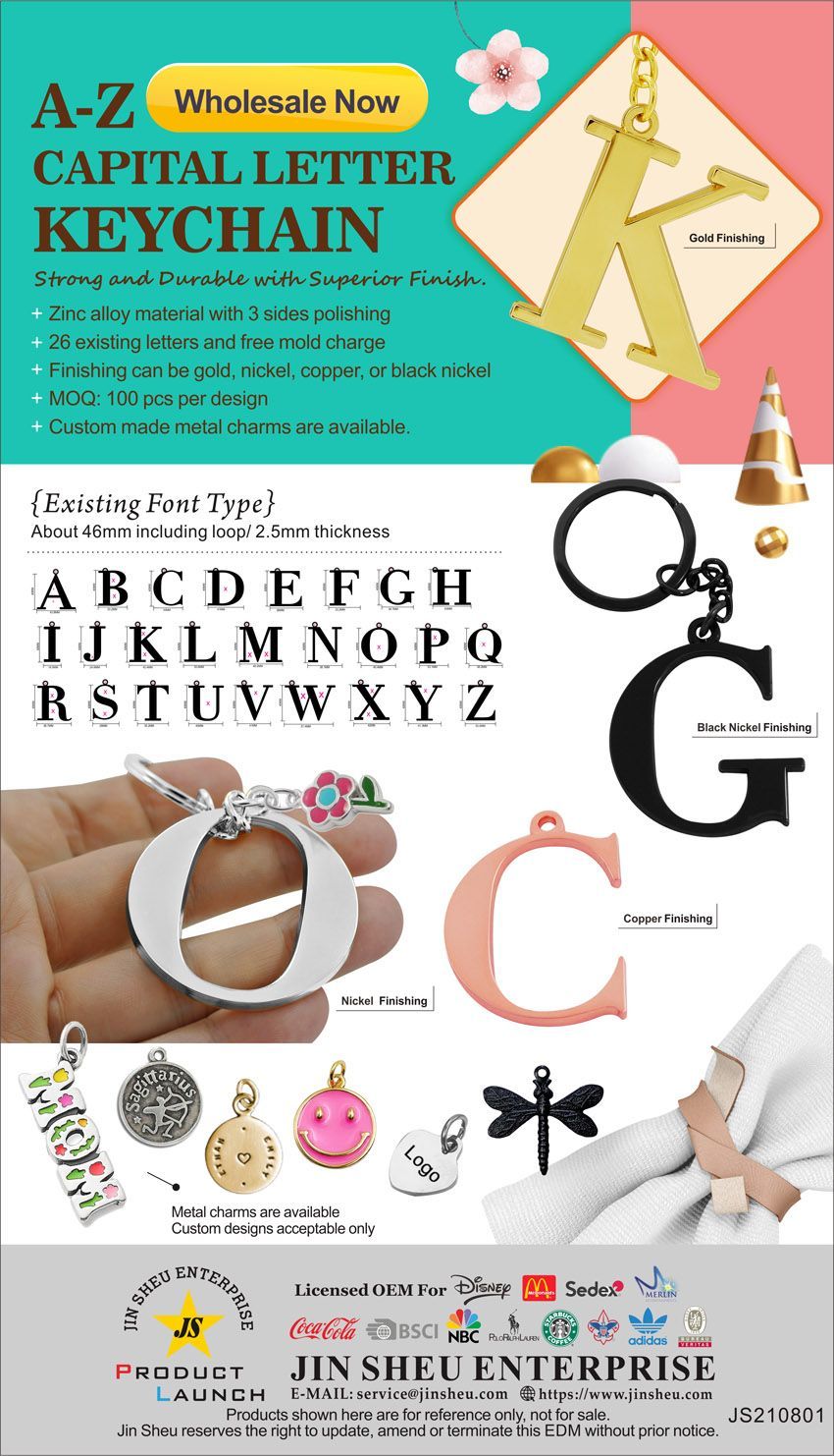 Letter Keychain  Business Promotional Products and Logo Items