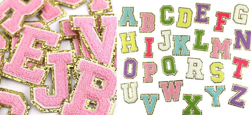 3 iron on Purple Chenille Letters – Glitter & Shine Wholesales