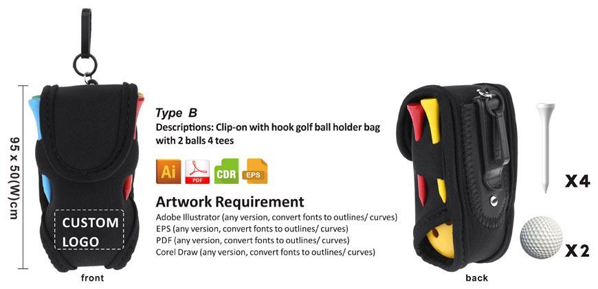 Golfball Tasche Doppel bälle Mini Handtasche tragbares Polyester mit  Schnalle Reiß verschluss Schädel Stil Mode Golfball Aufbewahrung tasche  Lieferungen - AliExpress