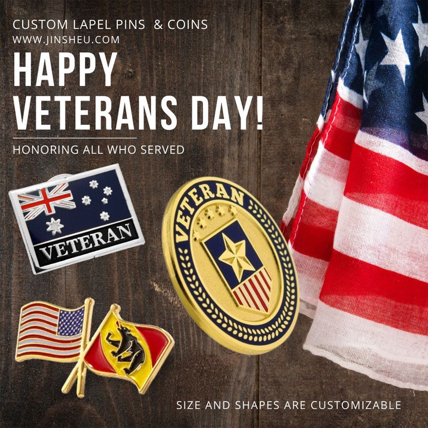 Pins and coins for veterans