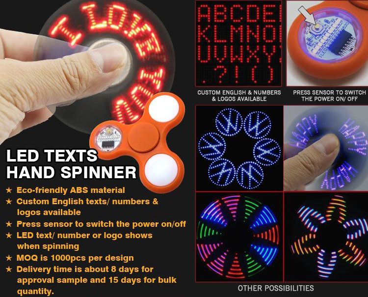 Multi-Function LED Hand Spinners | High-Quality Custom Promotional ...