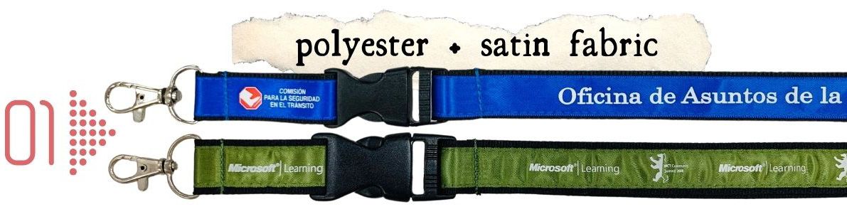 Double Layered Lanyard Strap: Luxurious Satin & Flat Polyester Combination