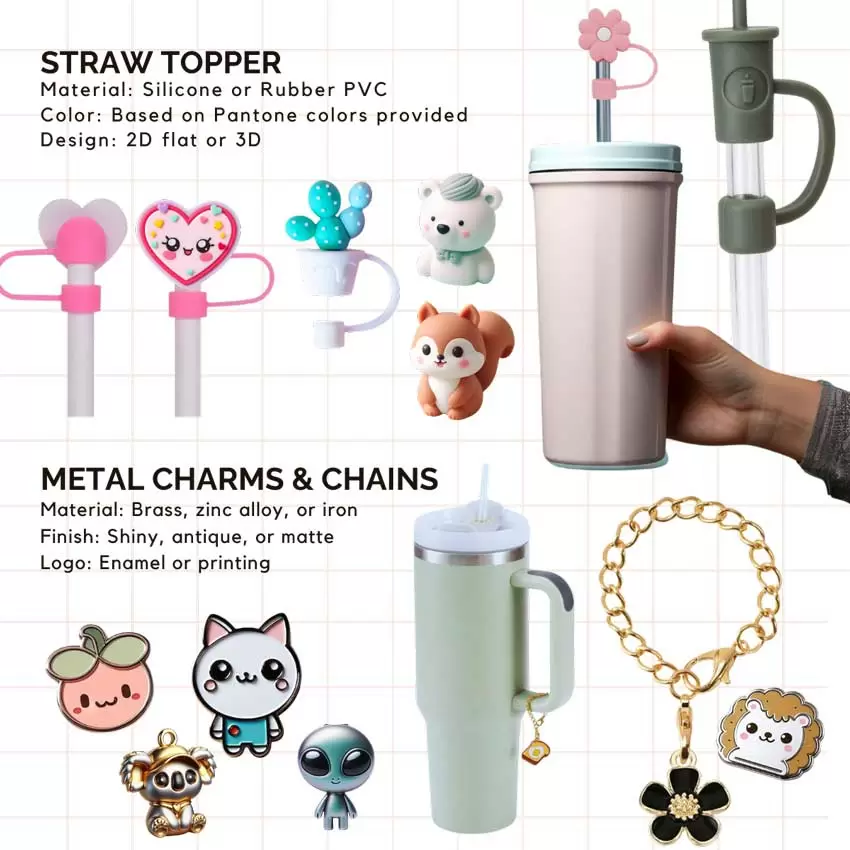 スタンレーカップ用のストローのトッパーやチャーム