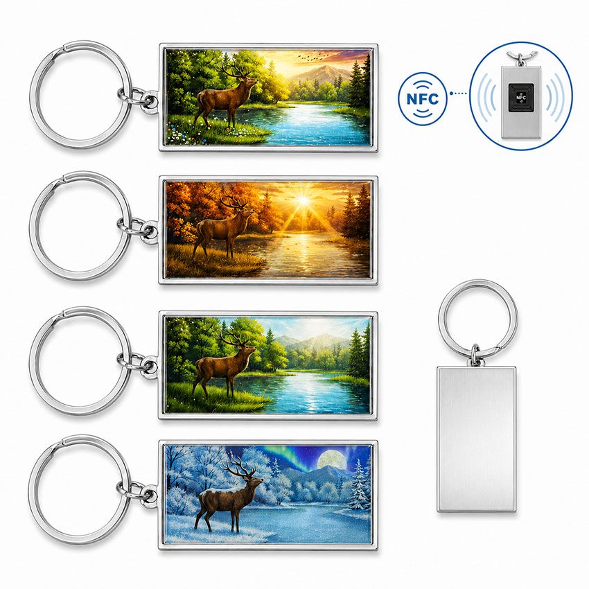 Nfc Fan Keychains Custom NFC Keychain | Personalized Metal & Silicone Promotional Items ...