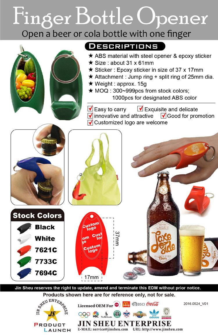 ABS Finger Ring Style Bottle Openers