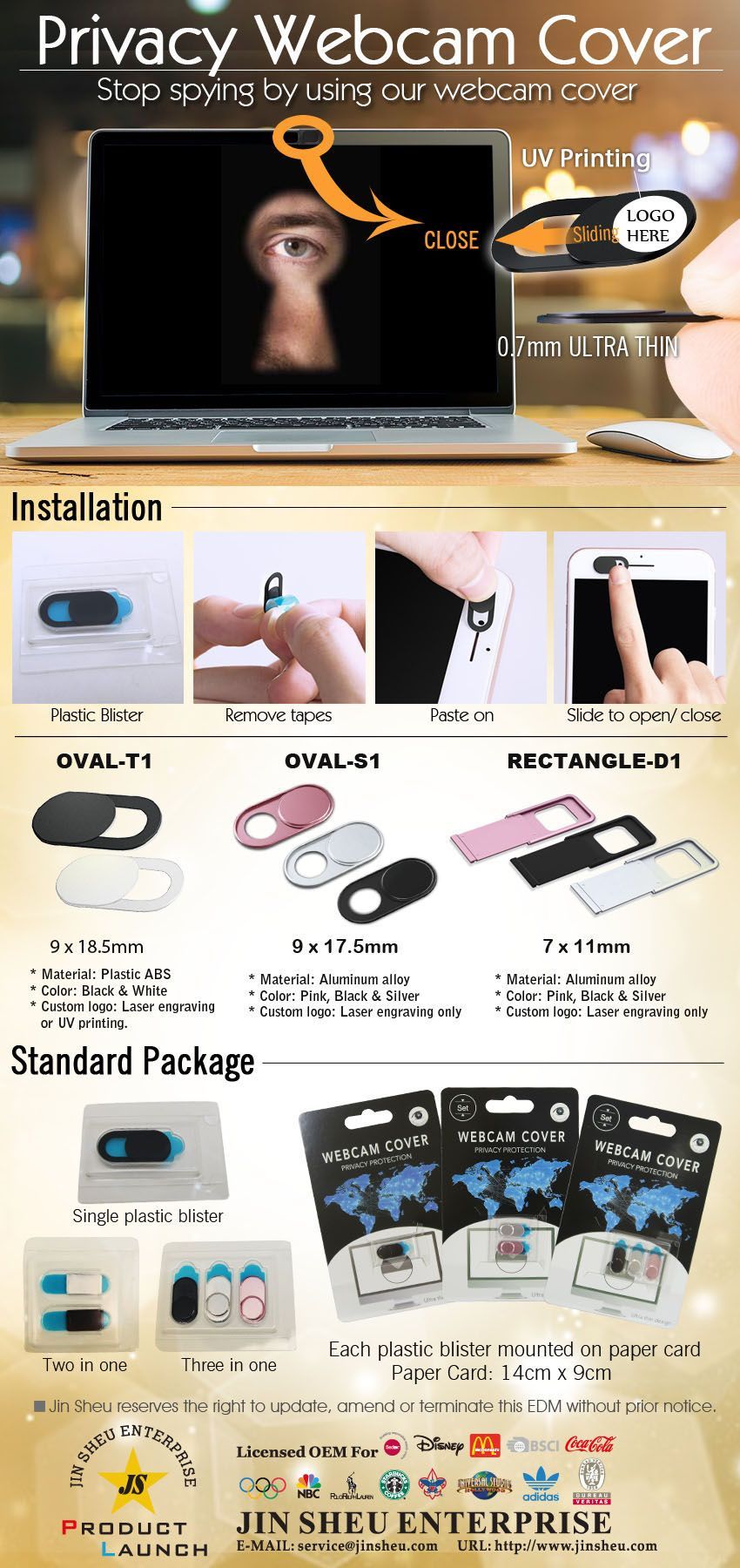 デバイス用プライバシーウェブカムカバー