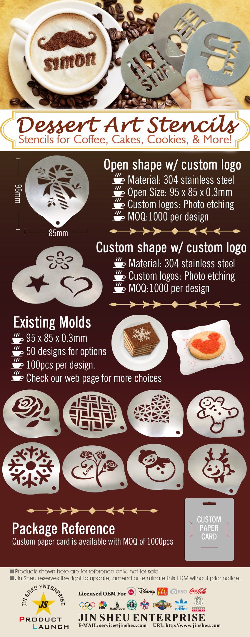 Dessert Art Stencils