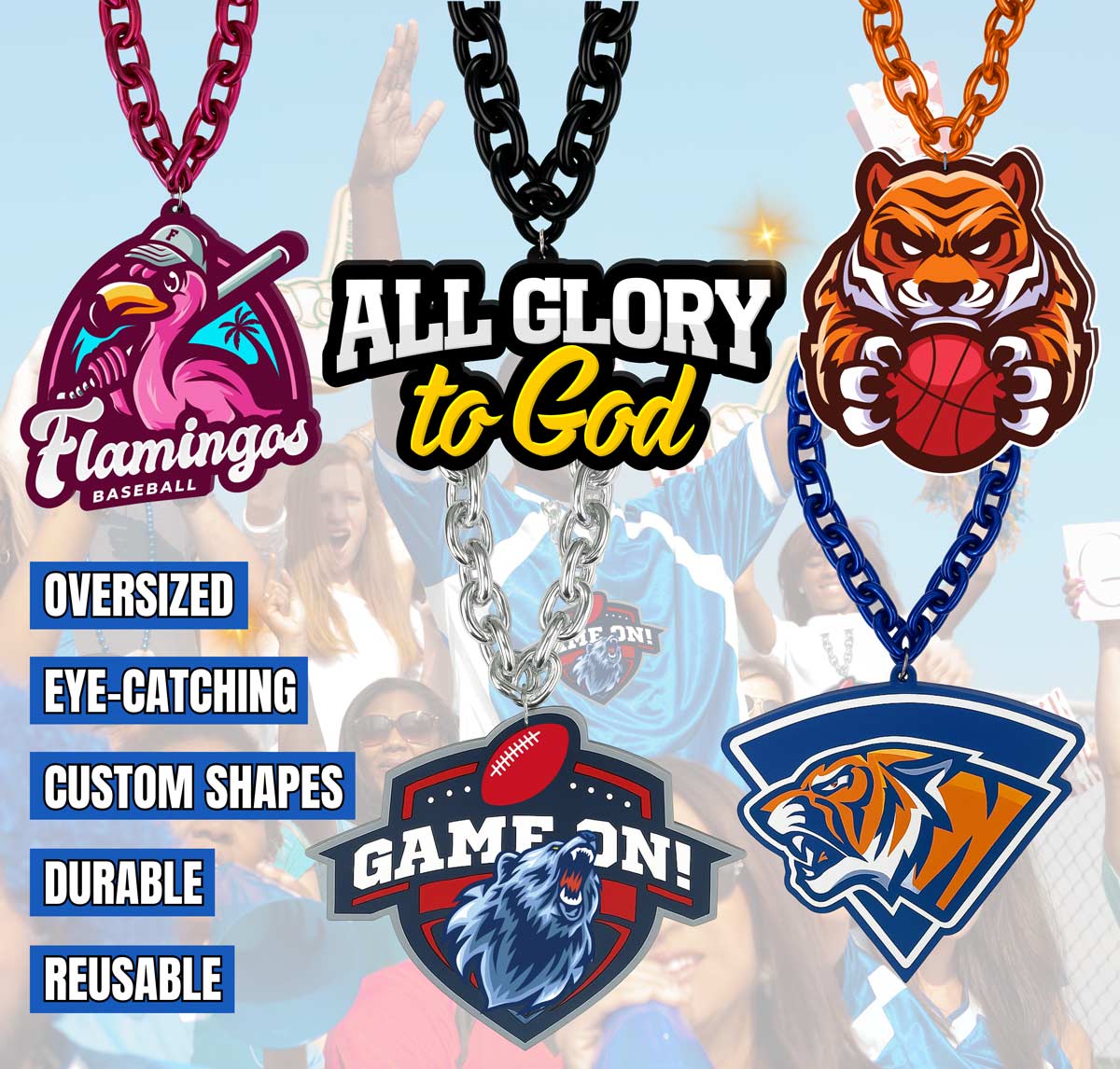 Custom Chain Designs Custom EVA Foam Chain Necklace | Custom Promotional Products ...