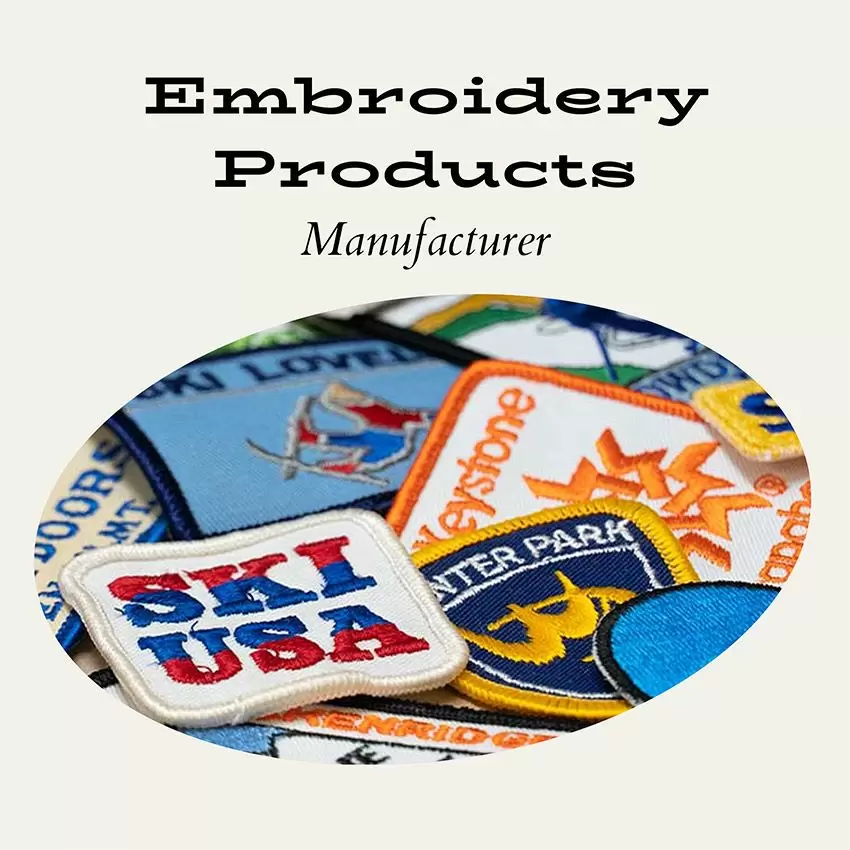 Produits de broderie et tissés