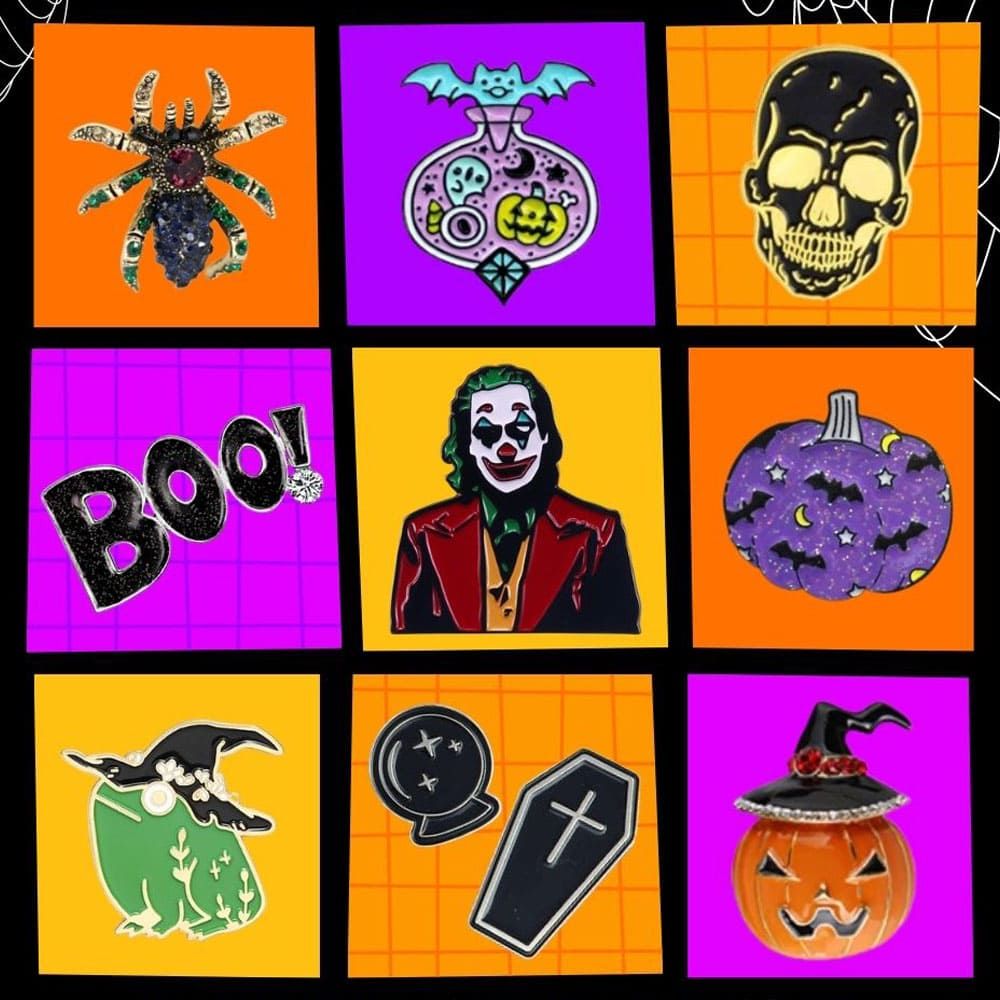 Halloween enamel pins