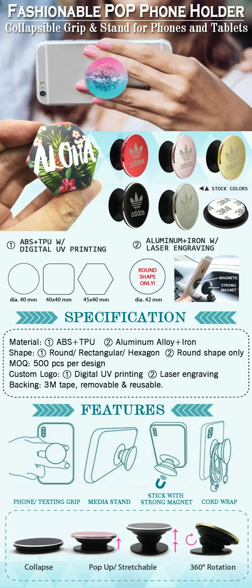 Moderne Pop-telefonholder