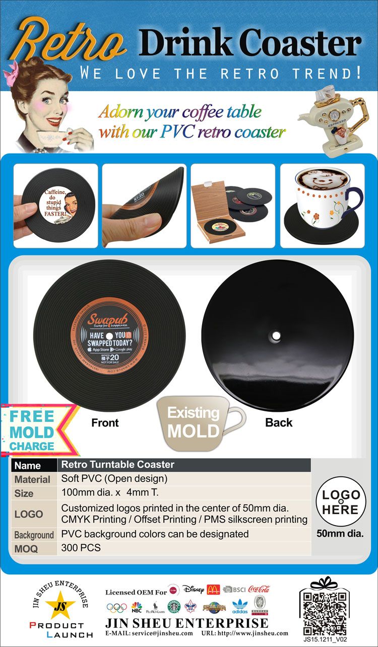 Promotional PVC Coasters | Personalized Metal & Silicone Promotional ...