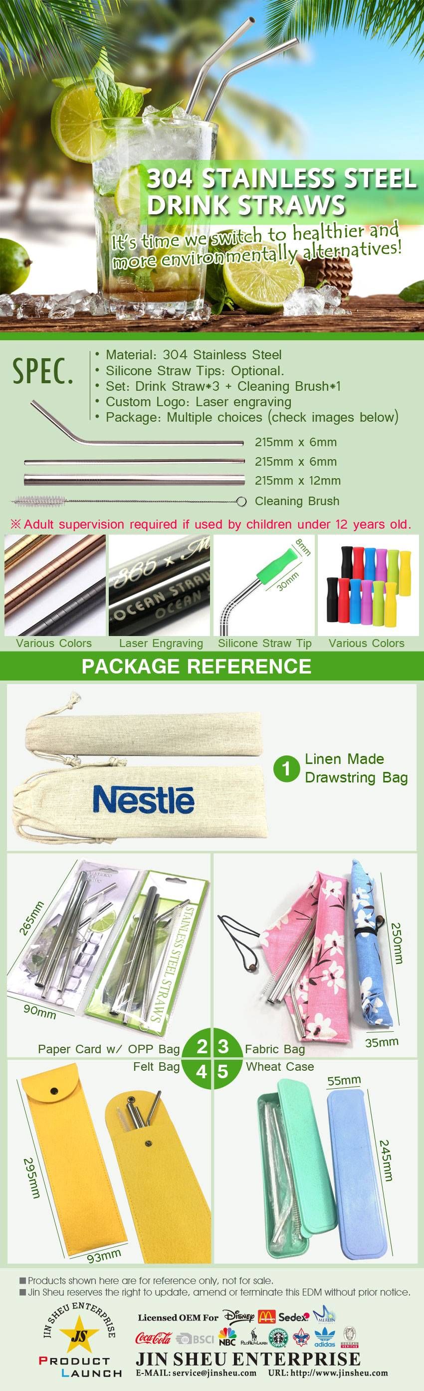 Promotional Stainless Steel Drink Straws