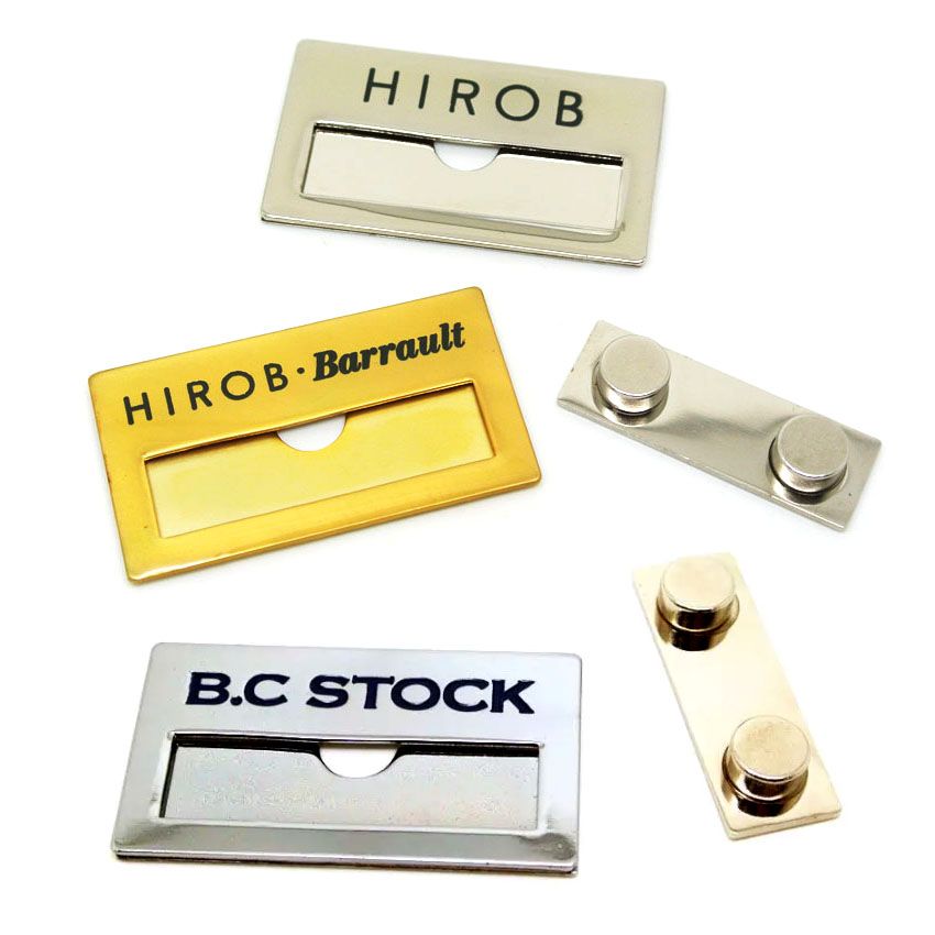 Insignias de nombre de acero