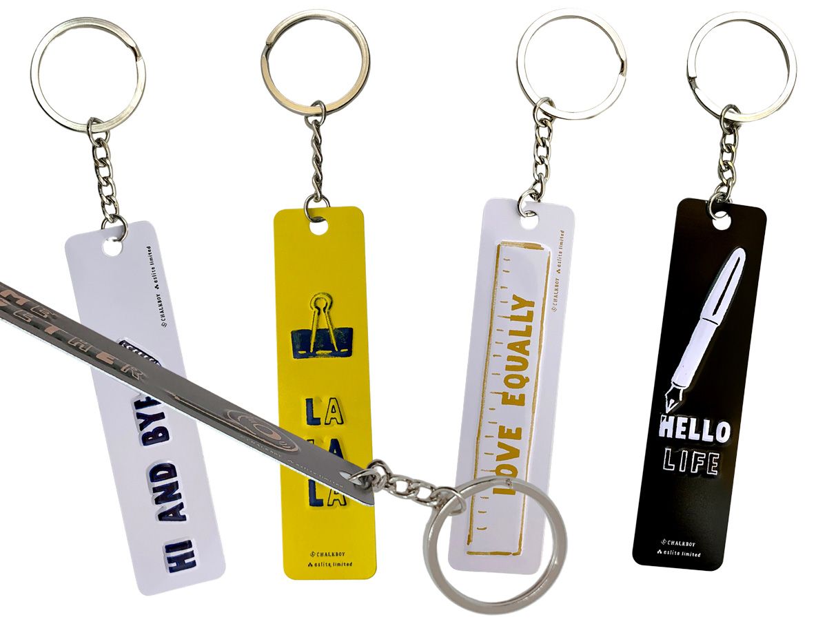 Keychains Banner Printed Aluminum Metal Keychain with Embossing | Custom Promotional ...