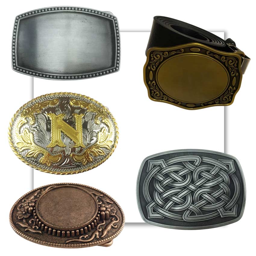 Custom-ready belt buckles