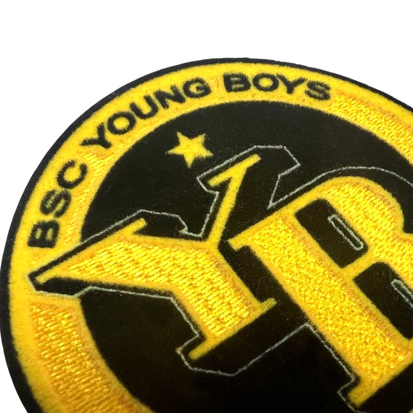 custom flock patch for BSC sports uniform