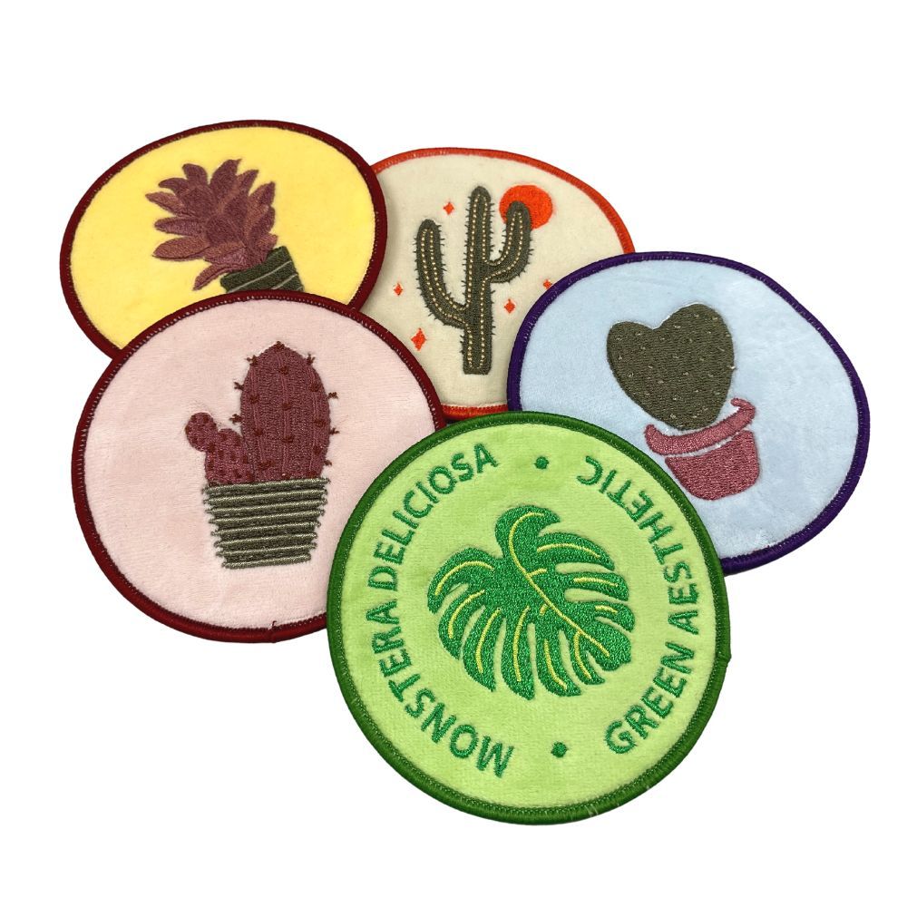 patch personalizzati su tessuto Minky