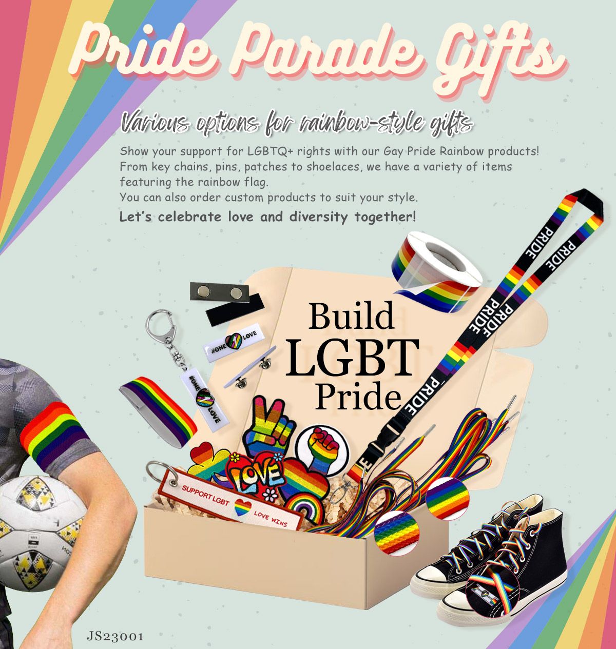Custom Gay Pride LGBTQ Rainbow Collections | Business Promotional Products  and Logo Items Manufacturer | Jin Sheu