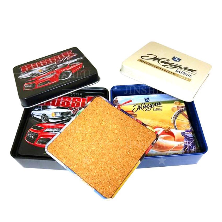 缶入りセットのカスタムメタルティンコースター