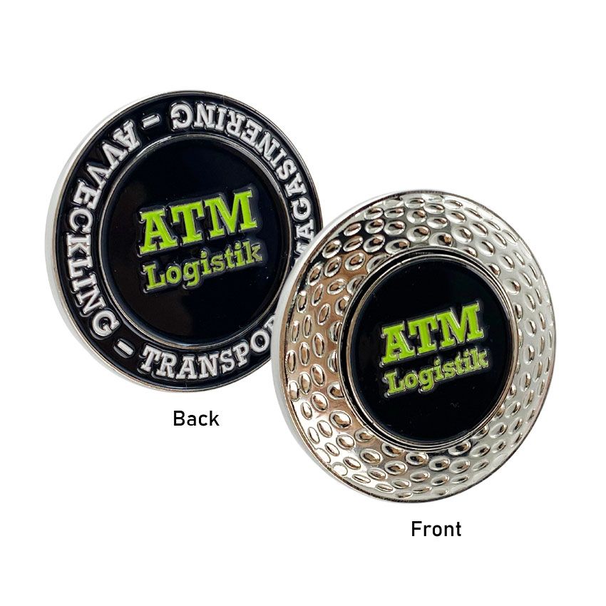 Removable Golf Ball Marker Challenge Coin Medallion with removable