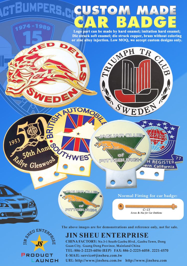 Emblema personalizzato per auto cromato