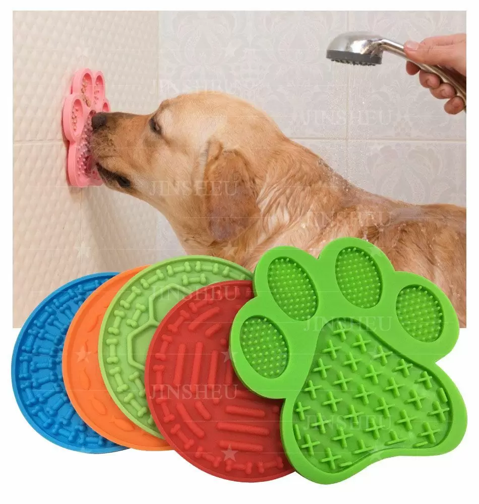 Tapetes de Lamber de Cão de Silicone em Várias Cores