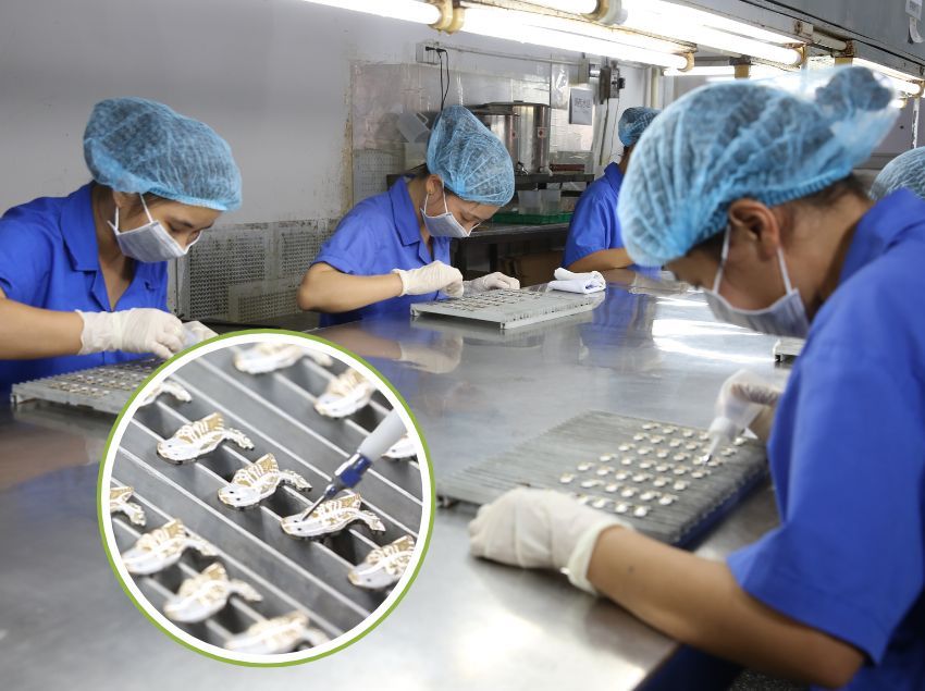 Epoxidbeschichtung für Anstecknadeln