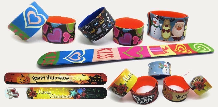 Customized Full Color In-Mold Printing Slap Bands