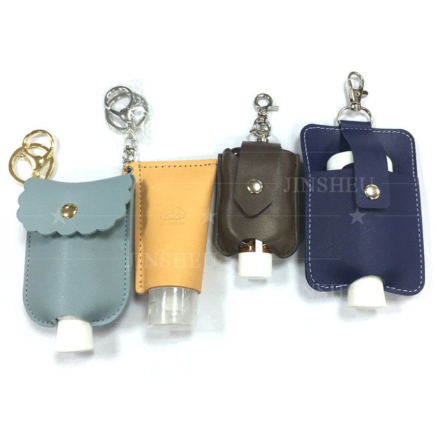 Leather Hand Sanitizer Holder Keychain - lightweight and easy to carry  along, Woven & Embroidered Patches Manufacturer