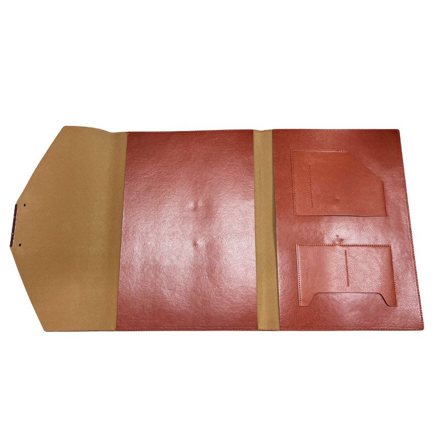Trifold Leather File Folder | Personalized Metal & Silicone Promotional ...