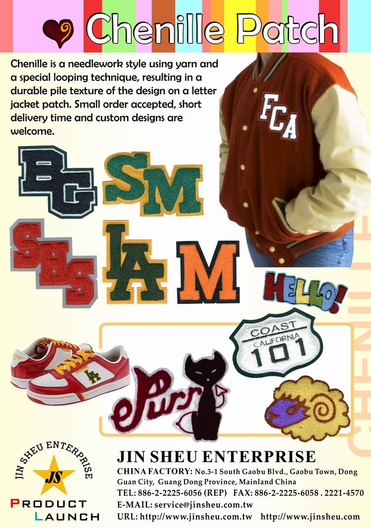 Custom Chenille Letterman Jacket Patches, Business Promotional Products  and Logo Items Manufacturer